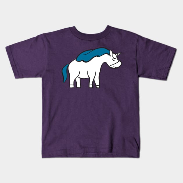 Unicorn In Daily Life Kids T-Shirt by KsuAnn